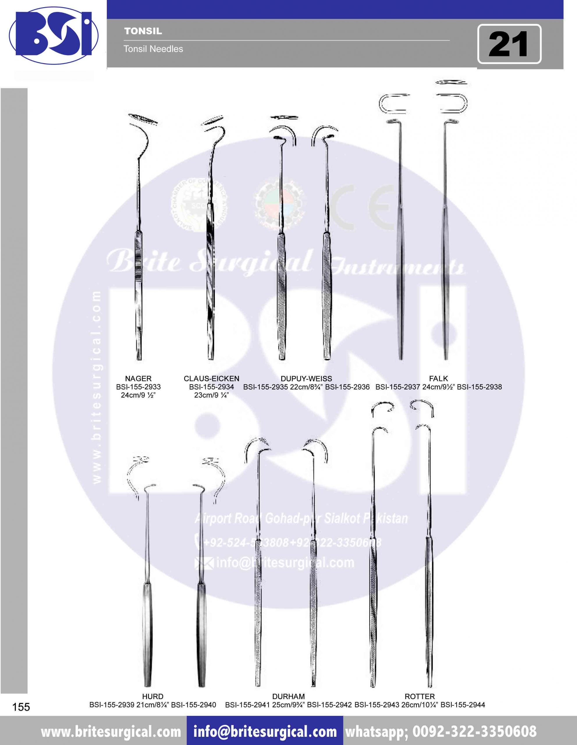 Tonsil Needels – Brite Surgical